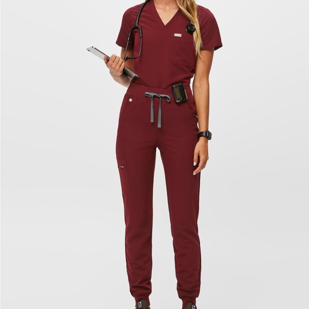 Maroon/Burgundy Figs Scrubs